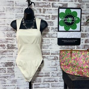Classic ivory Bodysuit with Square Neckline medium